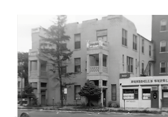 Historic Black and White photo of Old Capitol Mall c. 1933