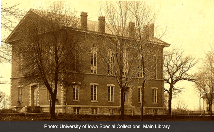 Historic photo of the Aldine Society building.