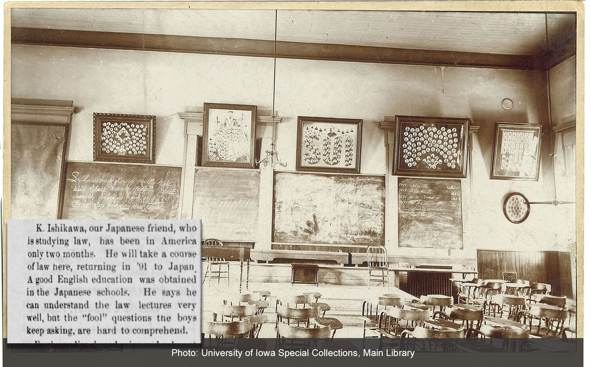 Historic photo of the Law School classroom