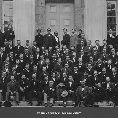 group photo of Iowa Law School Students 1878