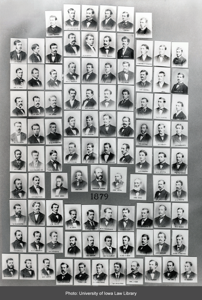 Individual photos of the Iowa Law class of 1879