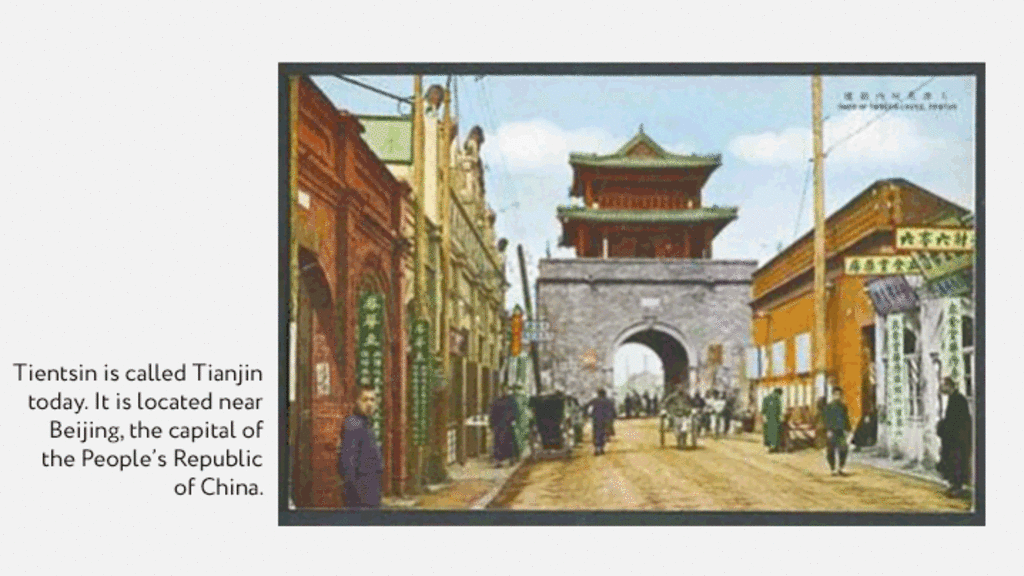 Historic photo of Tientsin, China.